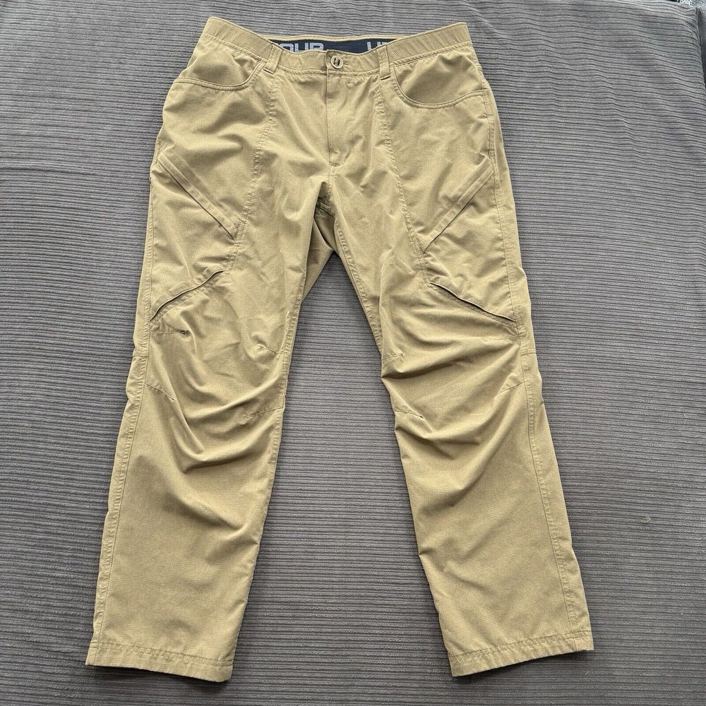 Under Armour Pants Men 36/30 (Measured 34/29) Brown‎ Outdoors Hiking Exploring.
